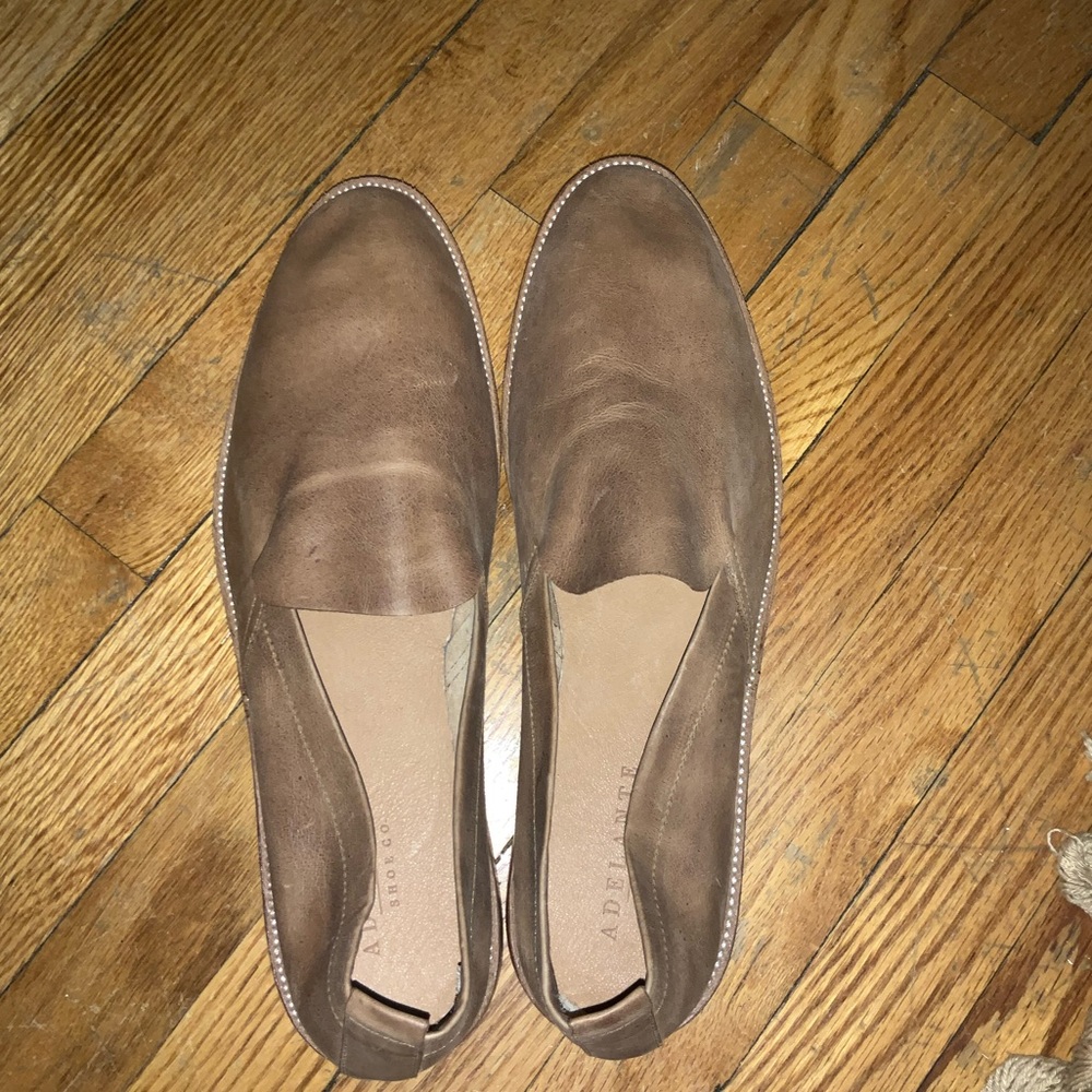ADELANTE - Brown Leather Slip-On Shoes